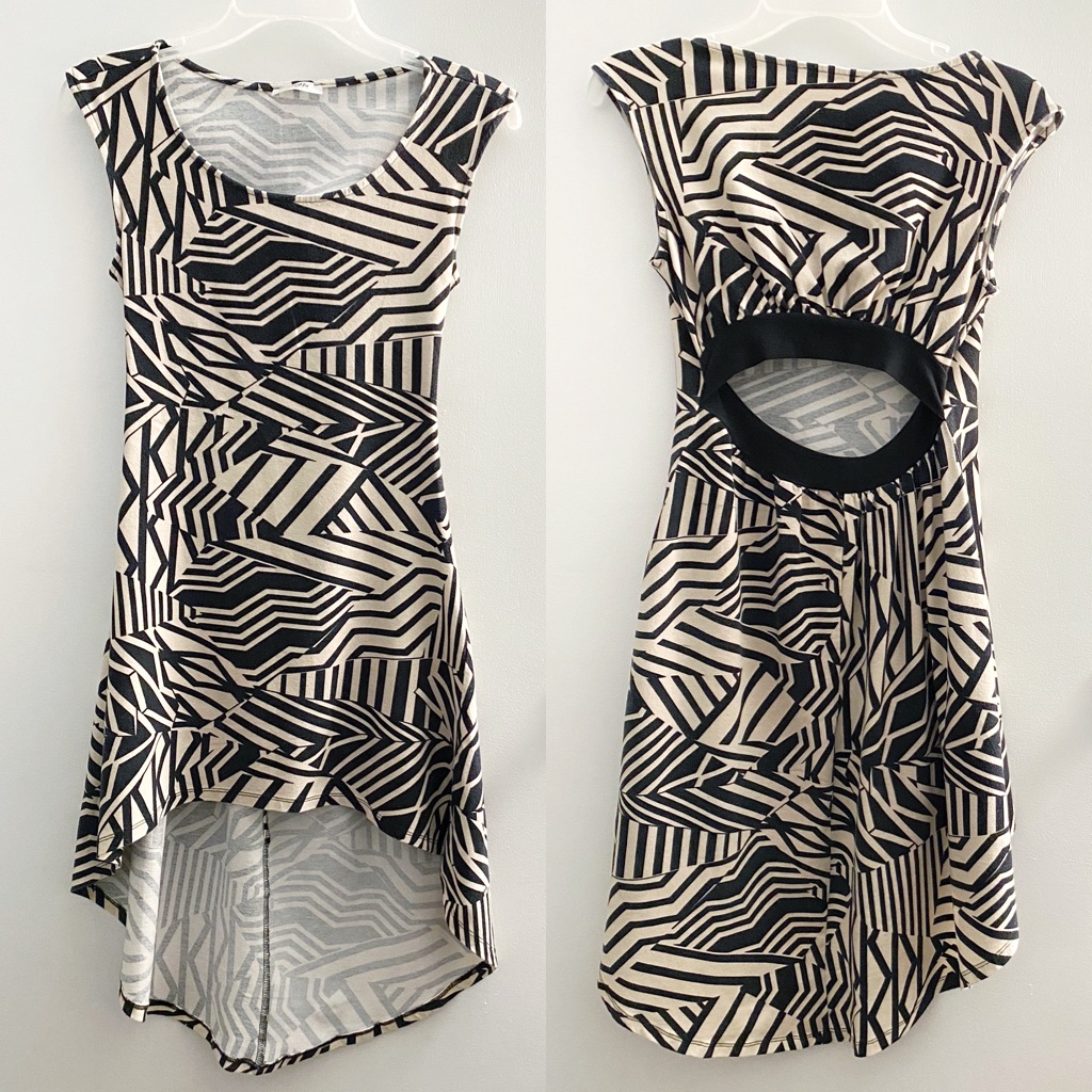 Geometric High Low Dress